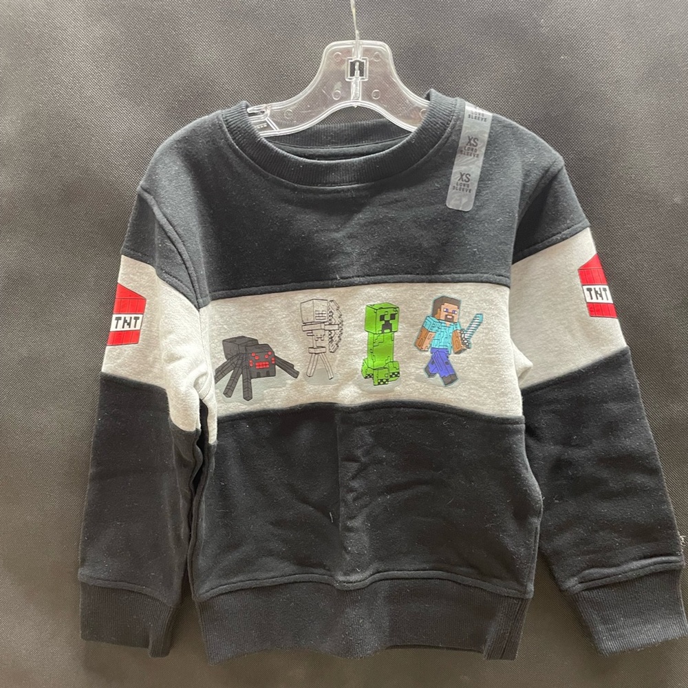 Mincraft Kids crewneck sweatshirt new